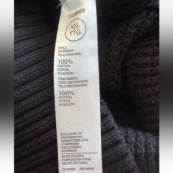 Buffalo David Bitton Commando Sweater Mens XXL Black Knit Extra Long Rocker City - Picture 10 of 11